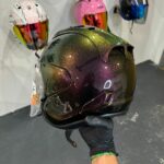 Casque Arai Purple green