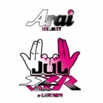Sticker Arai Jul Rose/Blanc