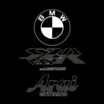 Sticker Arai BMW Noir