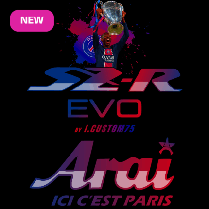 Sticker Arai PSG (Ligue des Champions) SZR Evo