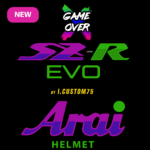 Sticker Arai Game Over SZR EVO