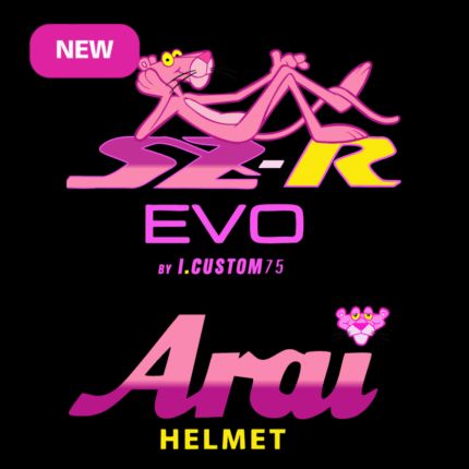 Stickers Arai panthère rose SZR EVO